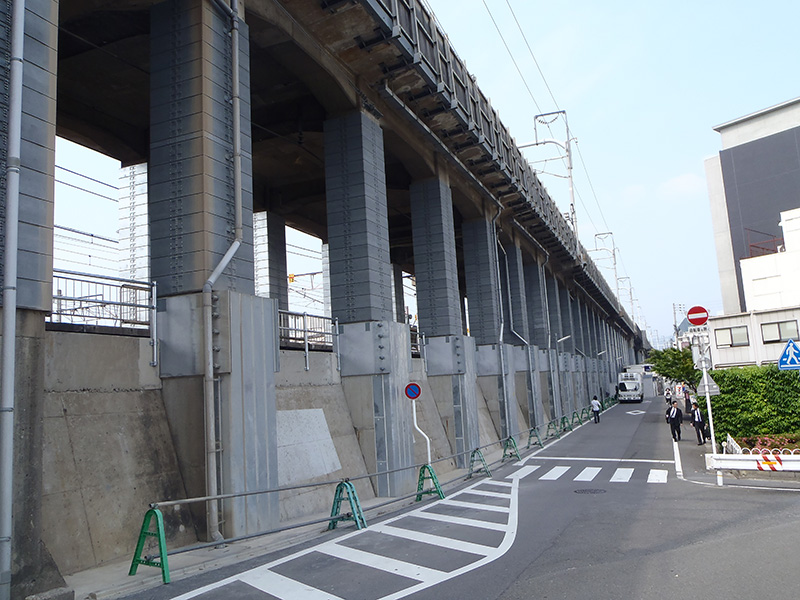 京都・西大路東海道新幹線耐震補強工事